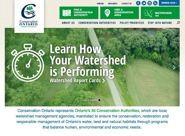 Environmental conservation member website design